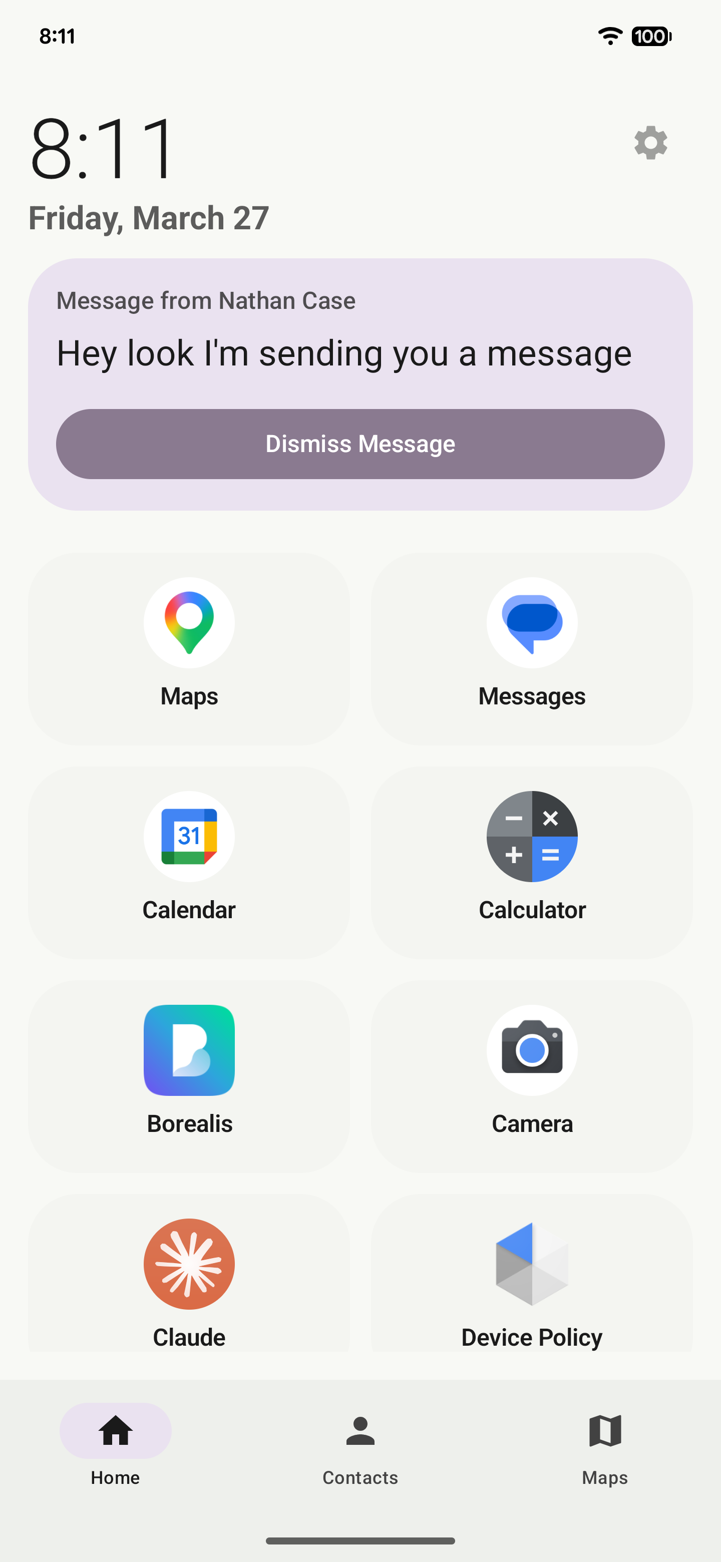 Tether Launcher home screen
